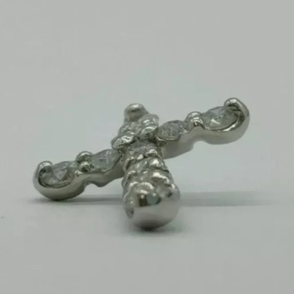 Cross Diamond 0.5ct Platinum pt900 Jewelry Pendant Head - Picture 5 of 8